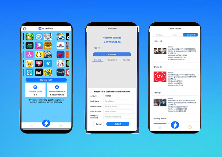首发【海外多语言app优化刷单系统源码】全新U抢单刷单源码系统vue/抢单系统/订单自动匹配系统/打针功能/连单卡单/海外刷单源码